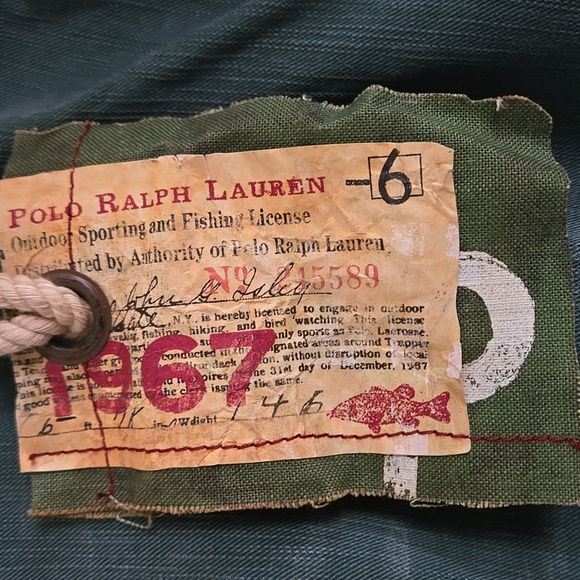 POLO Sportsman Military Green Distress 1967 Patchwork Cargo Jeans NWT - Picture 2 of 16